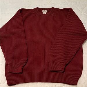 L.L. Bean Men's Burgundy Crewneck Sweater